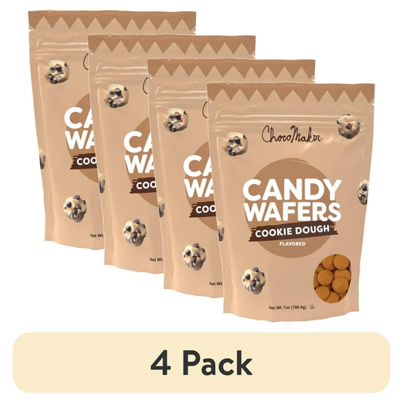 (4 pack) ChocoMaker Cookie Dough Flavored Candy Wafers 7oz