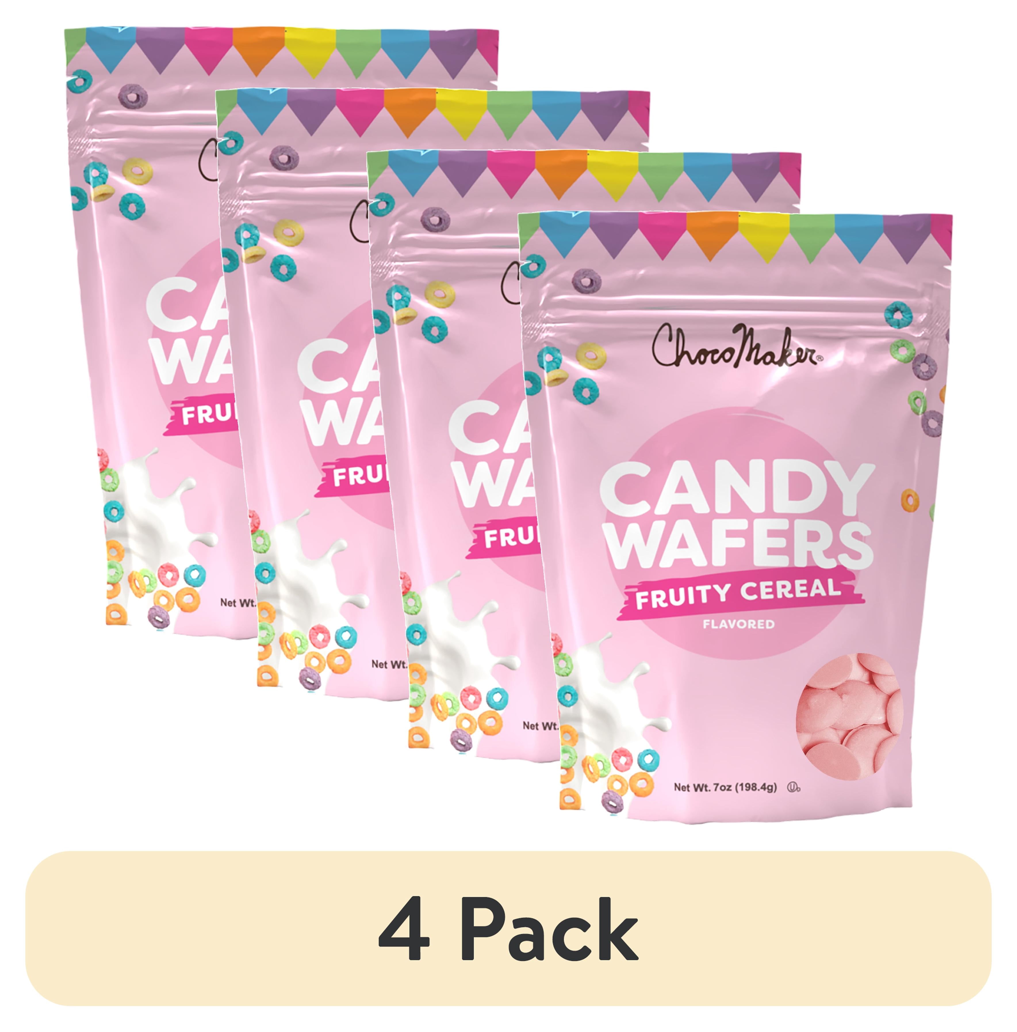 (4 pack) ChocoMaker Fruity Cereal Flavored Candy Wafers 7oz