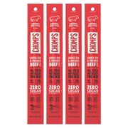 (4 pack) Chomps Grass-Fed & Finished Original Beef Stick, 10g of Protein, Certified Gluten Free and Free From Top 9 Allergens