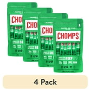 (4 pack) Chomps Grass-Fed and Finished Jalapeño Beef Jerky Meat Sticks, 10g of Protein (8 Count), Certified Gluten Free and Free From Top 9 Allergens