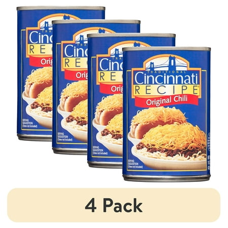 (4 pack) Cincinnati Recipe Chili With Meat, 15 oz