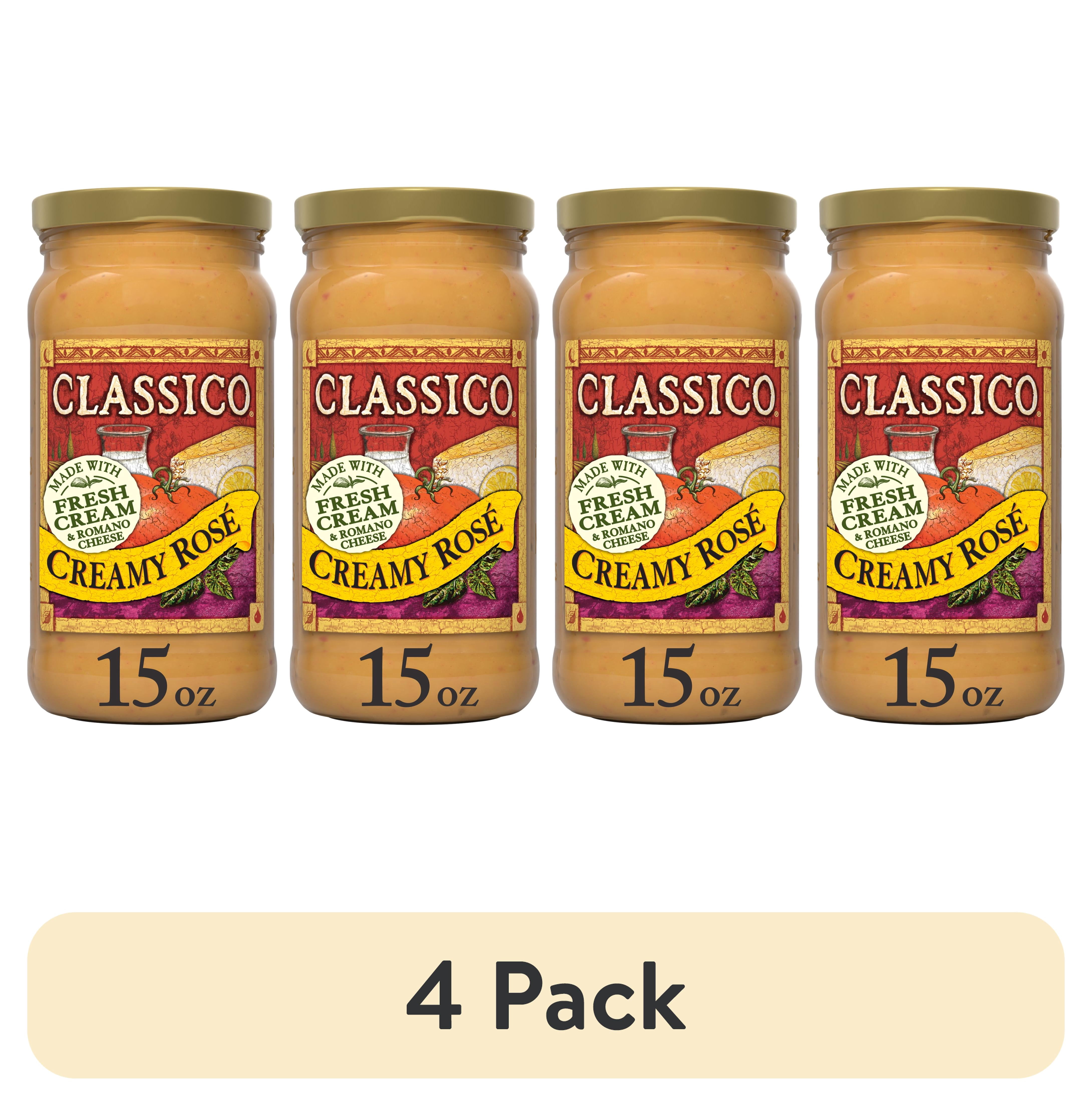 (4 pack) Classico Creamy Rosé Pasta Sauce, 15 oz Jar