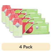 (4 pack) Clear American Cherry Limeade Sparkling Water, 12 fl oz, 12 Count
