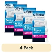 عبوة من 4 قطع من اختبار الكشف المبكر عن الحمل من Clearblue، 3 قطع