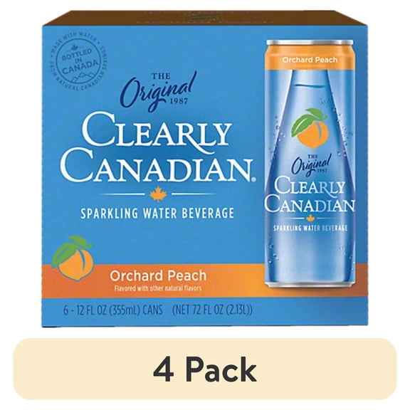 (4 pack) Clearly Canadian Orchard Peach Sparkling Water 6 Pack