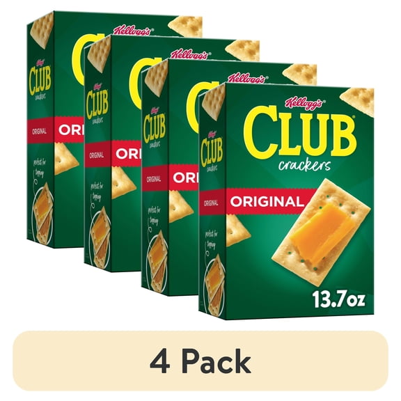 (4 pack) Club Original Crackers, Lunch Snacks, 13.7 oz