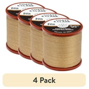 (4 pack) Coats & Clark Dual Duty Plus Button & Craft Thread, 50 yards/45 meters, Camel.