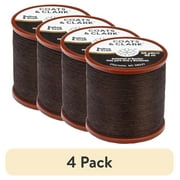 (4 pack) Coats & Clark Dual Duty Plus Button & Craft Thread, 50 yards/45 meters, Chona Brown.