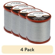 (4 pack) Coats & Clark Dual Duty Plus Button & Craft Thread, 50 yards/45 meters, Nugrey.