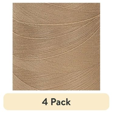 (4 pack) Coats & Clark Surelock Cone Beige Polyester Thread, 3000 Yards