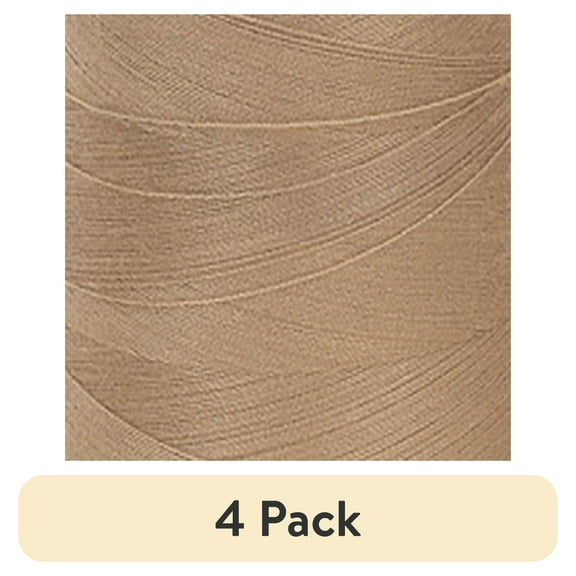 (4 pack) Coats & Clark Surelock Cone Beige Polyester Thread, 3000 Yards