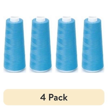 (4 pack) Coats & Clark Surelock Cone Wedgewood Polyester Thread, 3000 Yards