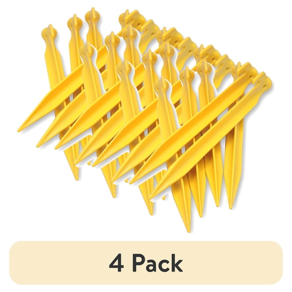 (4 pack) Coghlan's 9" ABS Plastic Tent Pegs - Bulk with No-Slip Hook
