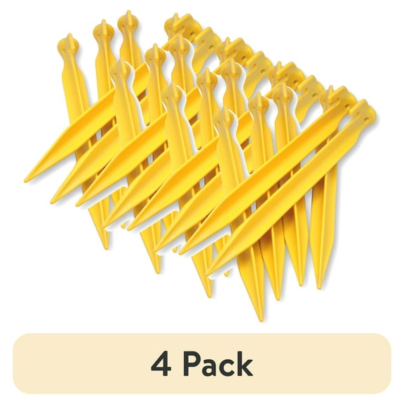 (4 pack) Coghlan's 9" ABS Plastic Tent Pegs - Bulk with No-Slip Hook