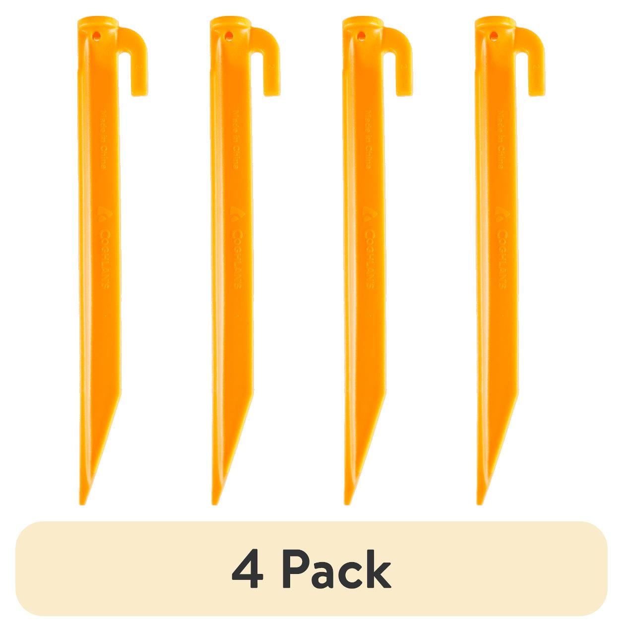 (4 pack) Coghlan's Tent Pegs - 9 in., Lightweight and 100% Recycled Plastic