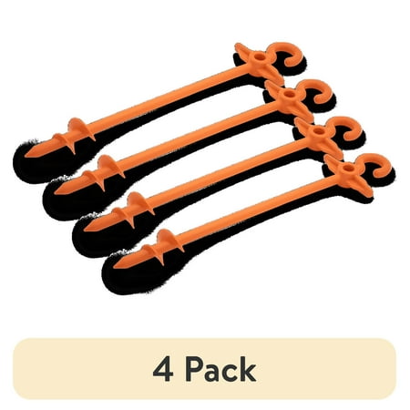 (4 pack) Coghlan's Twist Anchor, 12.6" Length, Orange Polypropylene Material, Ideal for Soft Soil or Sand
