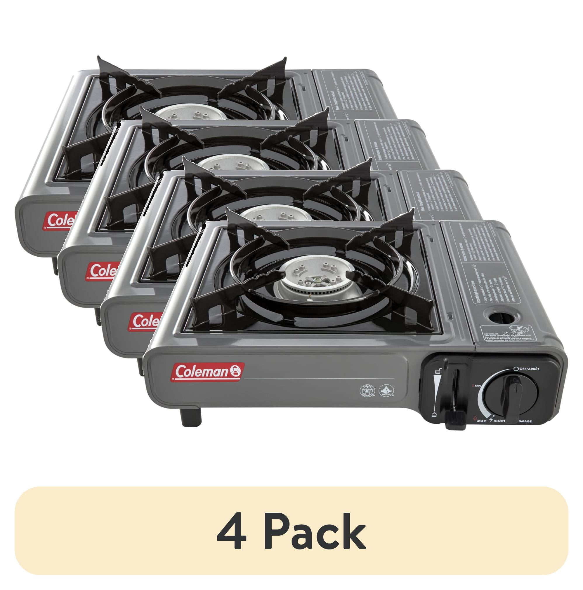 4 pack) Coleman Tabletop Portable Butane Gas Camping Stove, 1