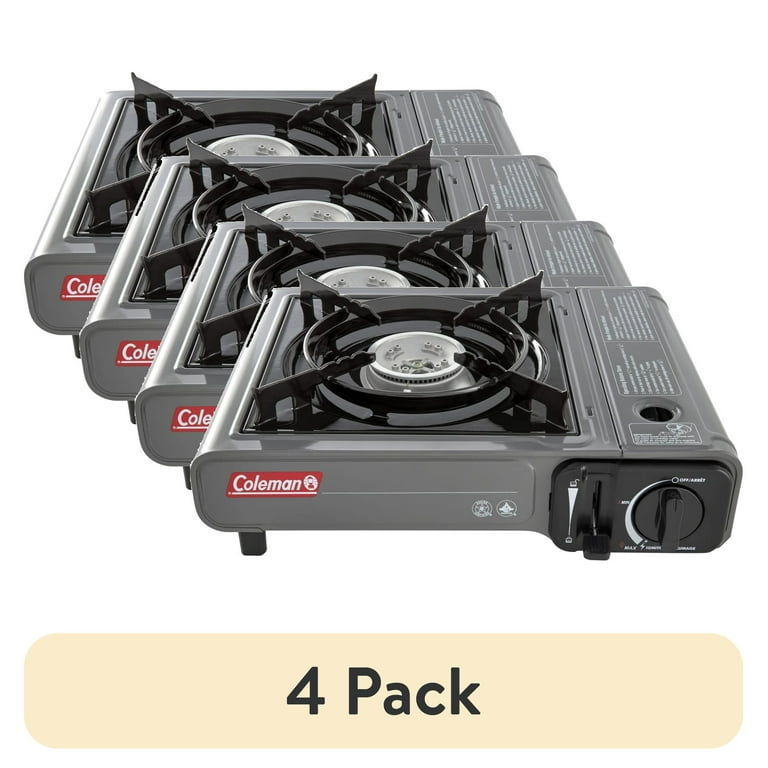 4 pack) Coleman Tabletop Portable Butane Gas Camping Stove, 1