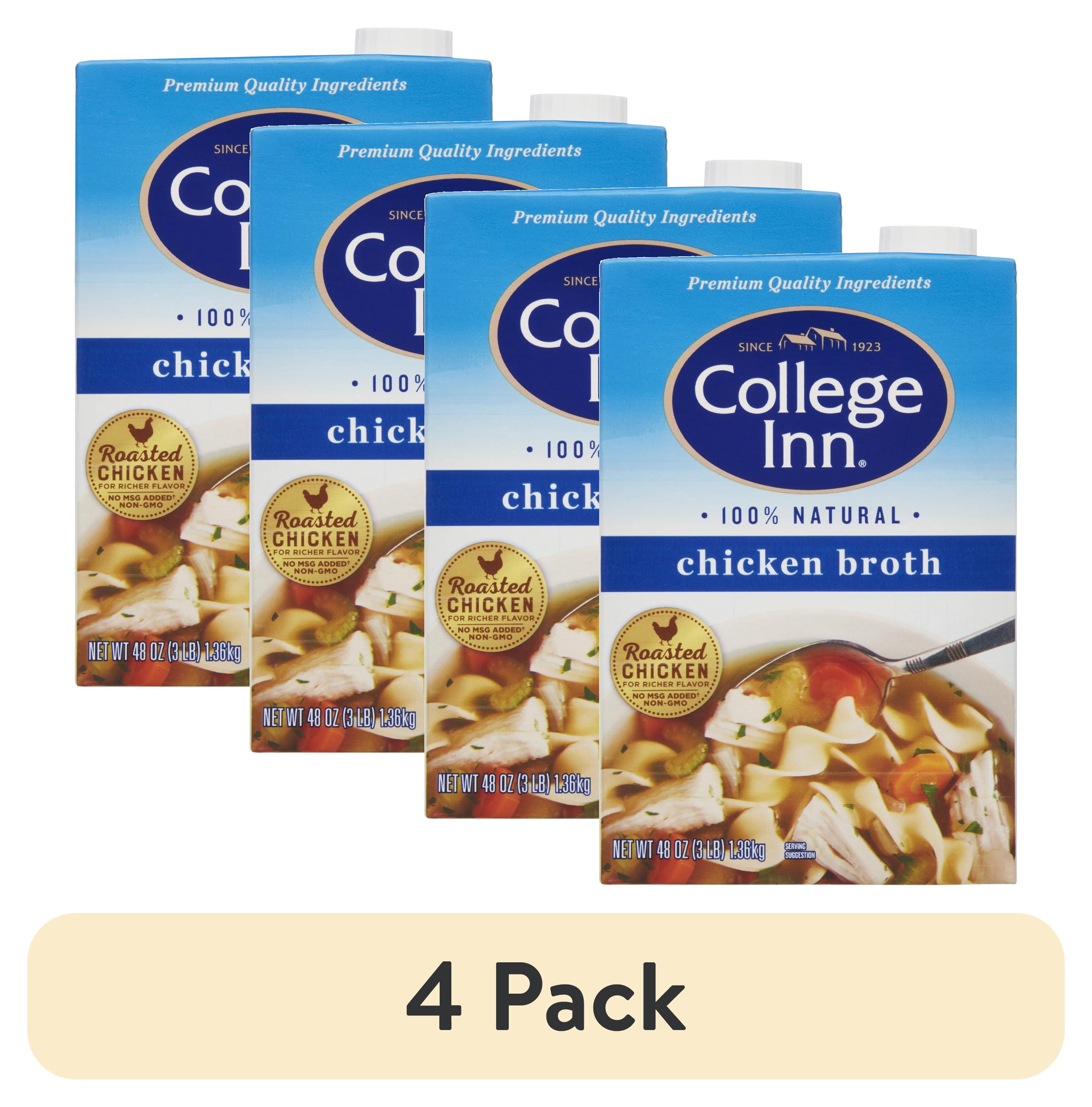 (4 pack) College Inn Chicken Broth, 48 oz Carton - Walmart.com