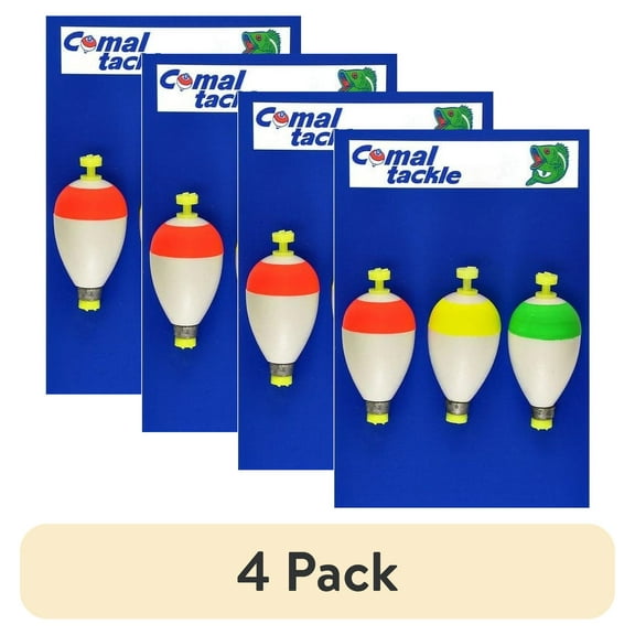 (4 pack) Comal 1.75" Weighted Pear Snap-On Float, 3pk