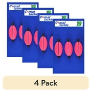 (4 pack) Comal Oval Slotted Peg Fishing Bobbers, Pink, 3-Pack