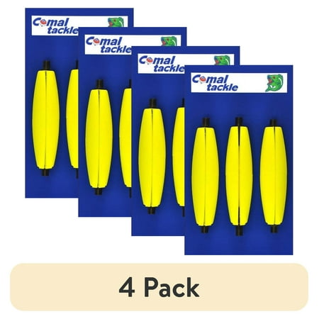 (4 pack) 3 Pack 3 inch Comal Cigar Slotted Peg Fishing Bobbers for Freshwater