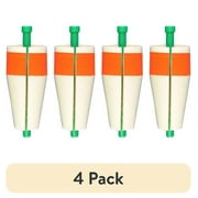 (4 pack) Comal Weighted Popping Fishing Float, Red/White, 3-inch