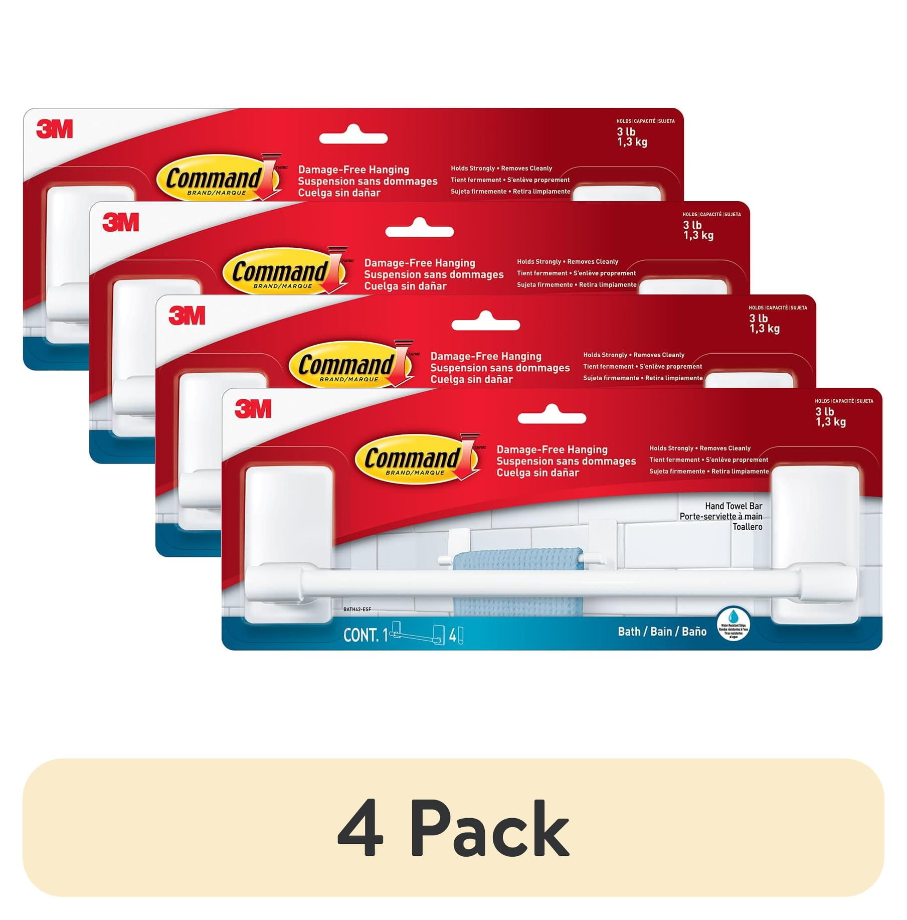 Command Bath Plastic Hand Towel Bar Holds lbs