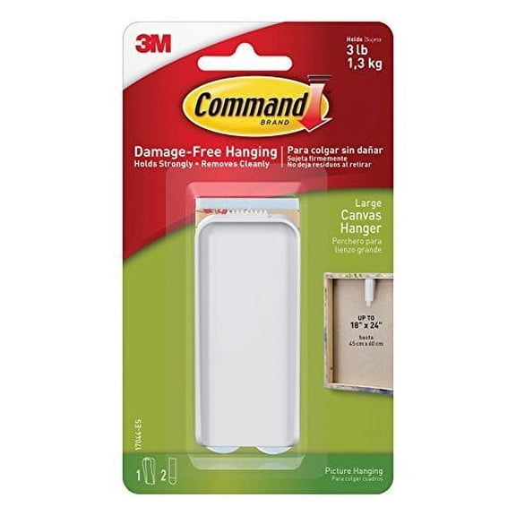 4-pack Command Canvas Hanger Large - White - 4 Pack — Residential Use, Standard Application