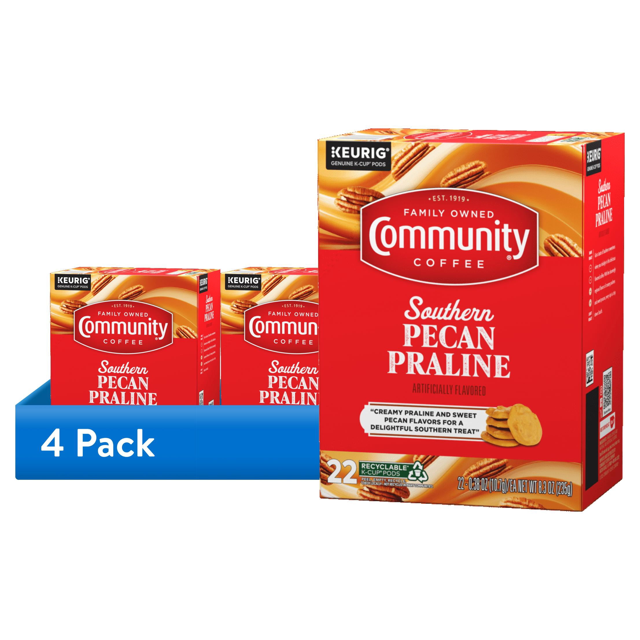 (4 pack) Community® Coffee Southern Pecan Praline Coffee Single-Serve Cups 22 ct Box