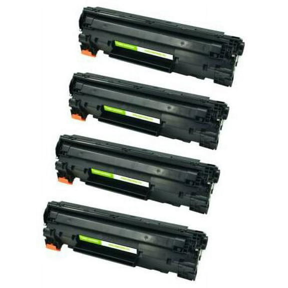 4 pack Compatible CE285A (85A) toner cartridge - jumbo capacity black
