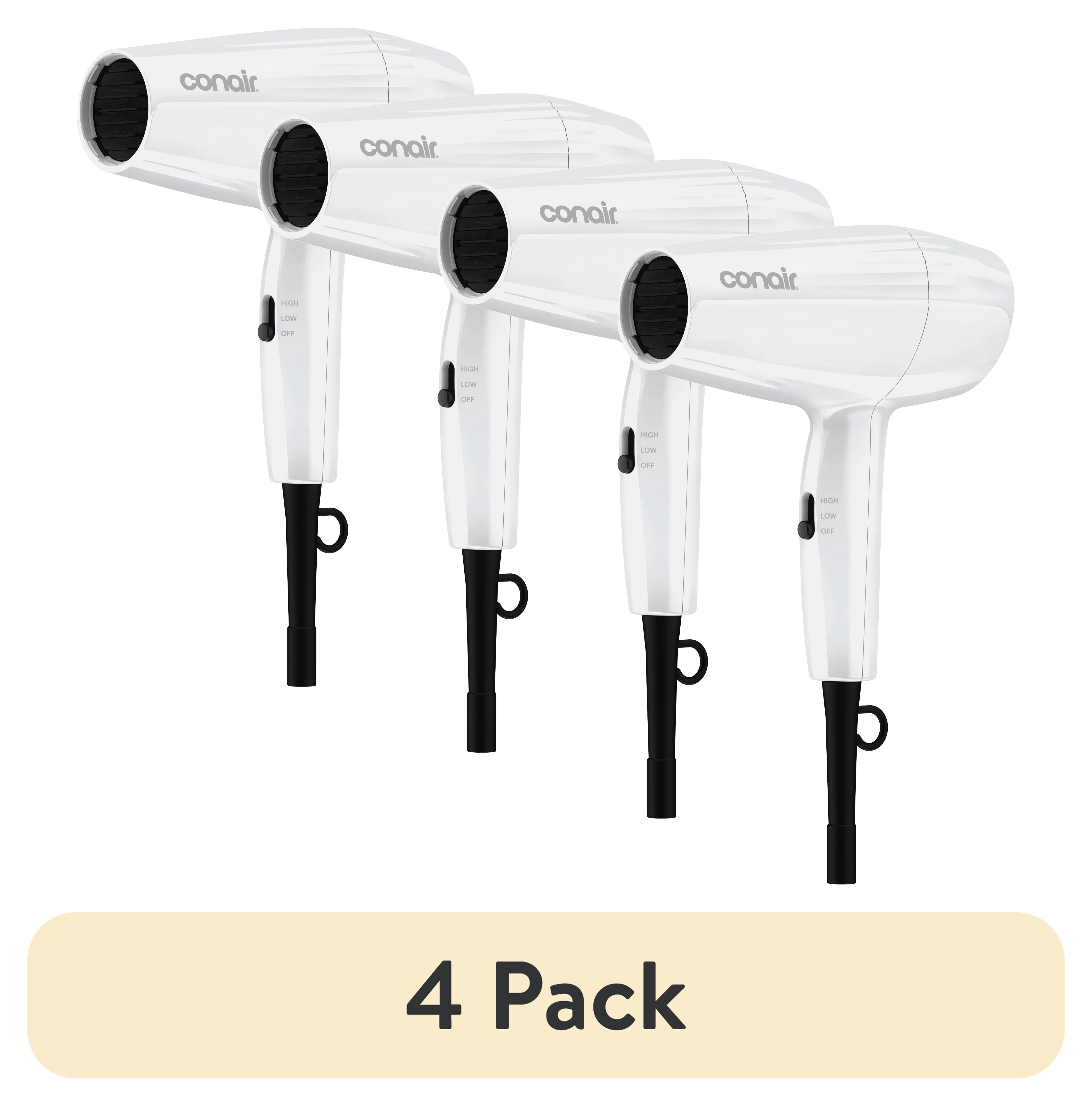 (4 pack) Conair Mid-Size Dryer, 1875 Watts, 2 Heat/Speed Settings, Lightweight Design