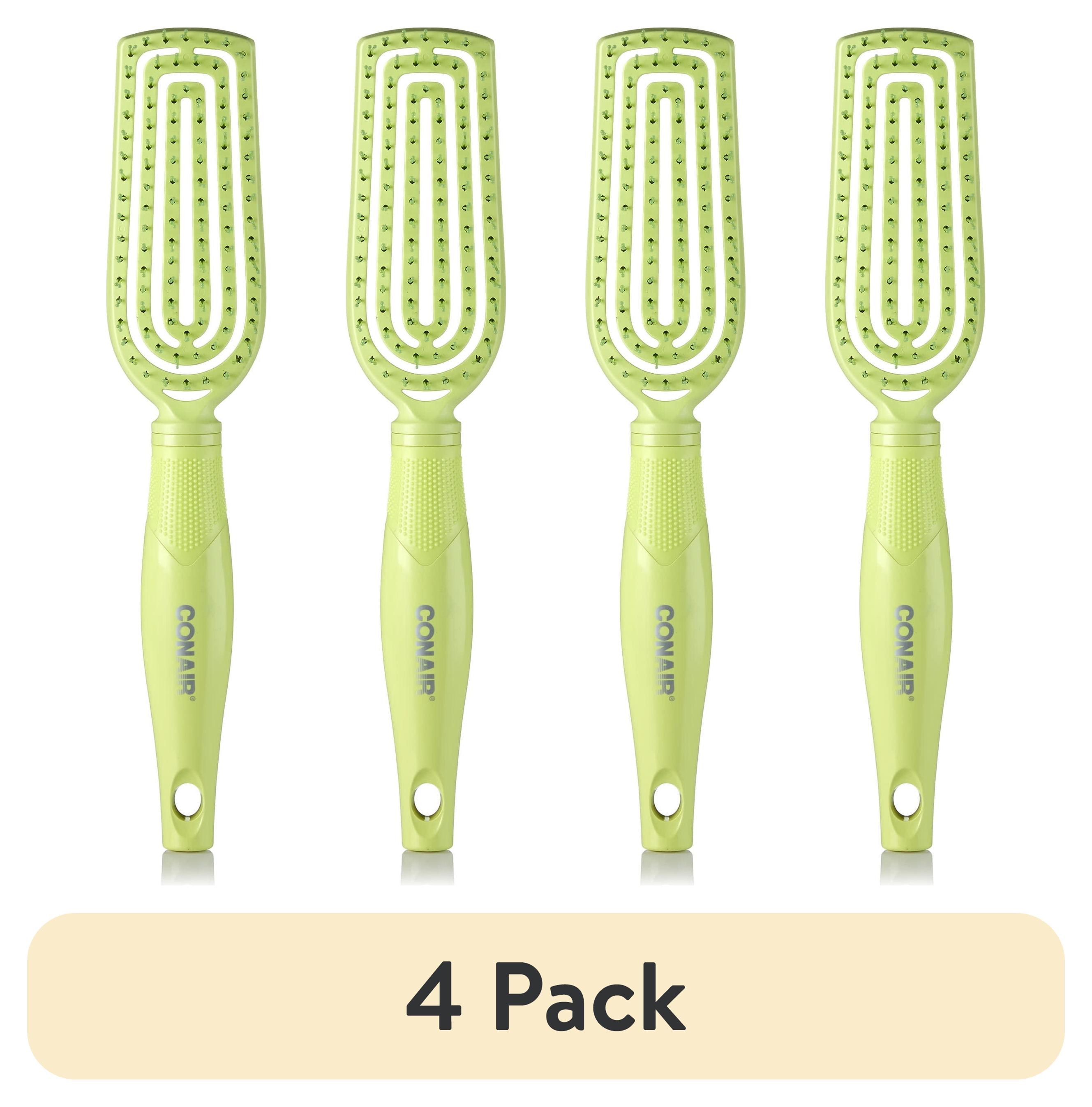 Conair Scalp Care Slim Flexi Head Paddle Brush Green for Wet and