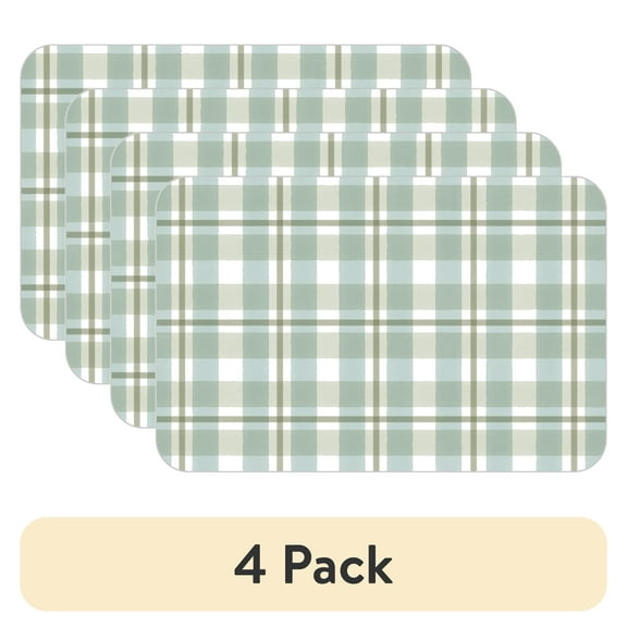 (4 pack) Conimar Garden Vines Reversible Flexible Plastic Placemat