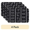 thumbnail image 1 of (4 pack) Conimar Tribal Texture , Reversible Black and White Placemat, 17.13" x 11.25", Individual Count, Flexible Plastic, 1 of 7