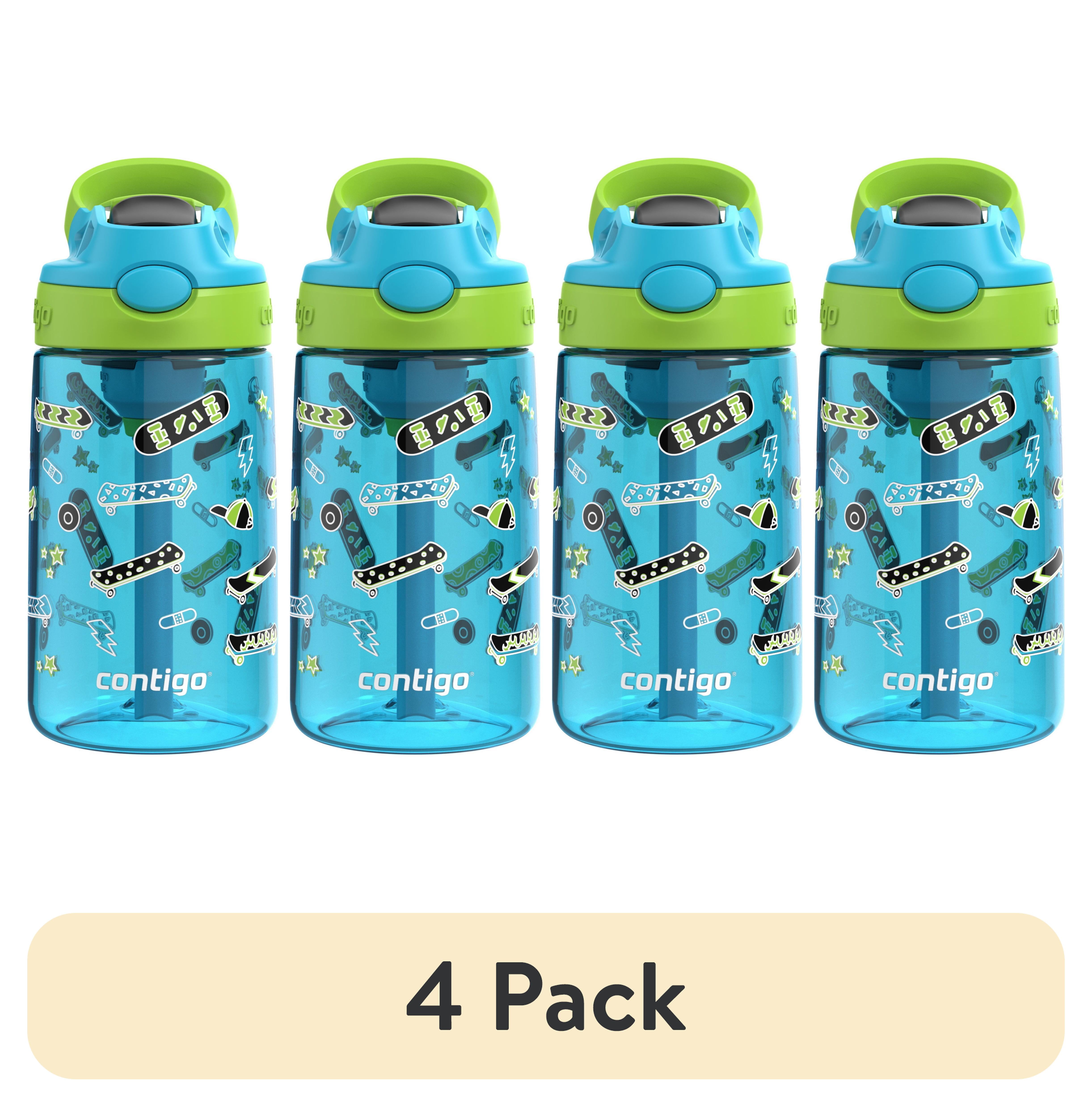 Bouteille Contigo Kids Autospout 14 Oz Avec Paille - Motif Macaron, Anti-déversement Et Sans BPA