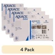 عبوة من 4 قطع من ضمادة Convatec AQUACEL Extra 6x6 المصنوعة من الألياف المائية لعلاج الجروح، علبة 5 قيراط، معقمة