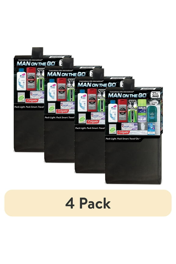 (4 pack) Convenience Kits International Men's Travel Bag