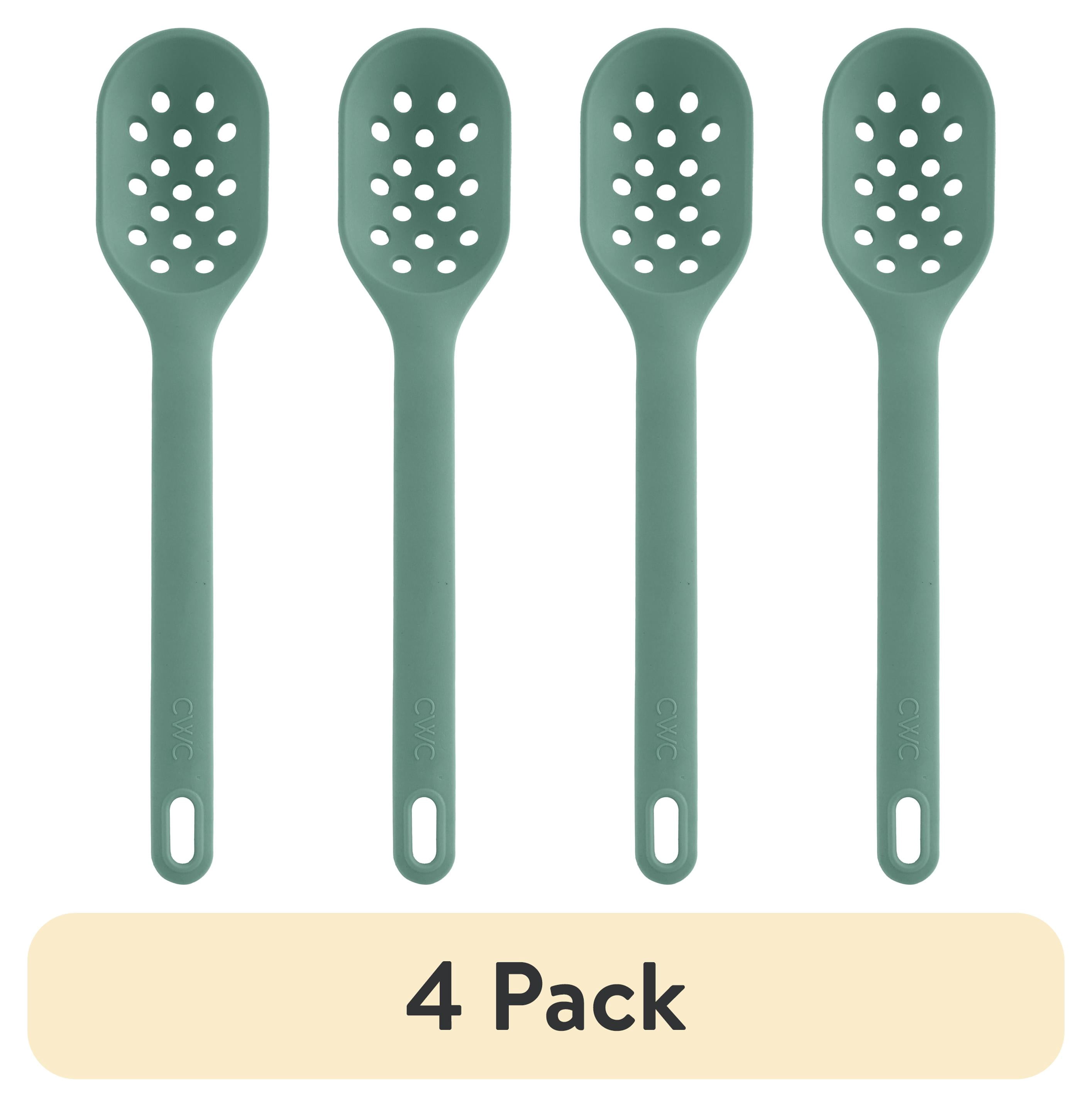 (4 pack) Cook With Color Sage 12 Inch Silicone Slotted Spoon - Walmart.com