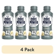 4 pack Core Power High Protein Shake, Vanilla, 42g Bottle, 14 fl oz