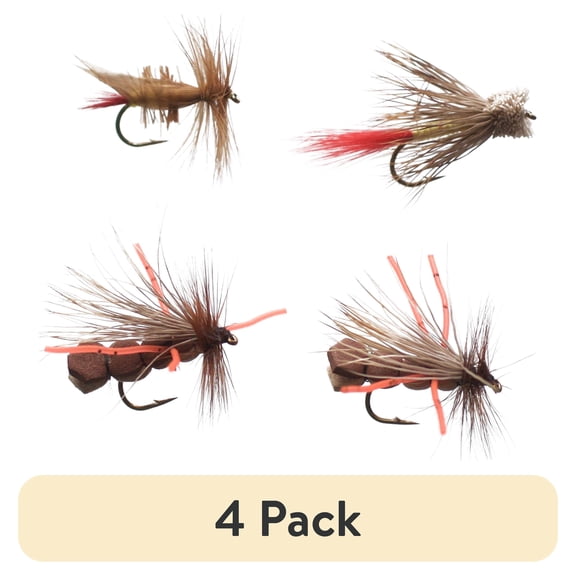 (4 pack) Cortland Fairplay Hopper Dry Fly Assortment, Size 12, 4 Pack, 709317