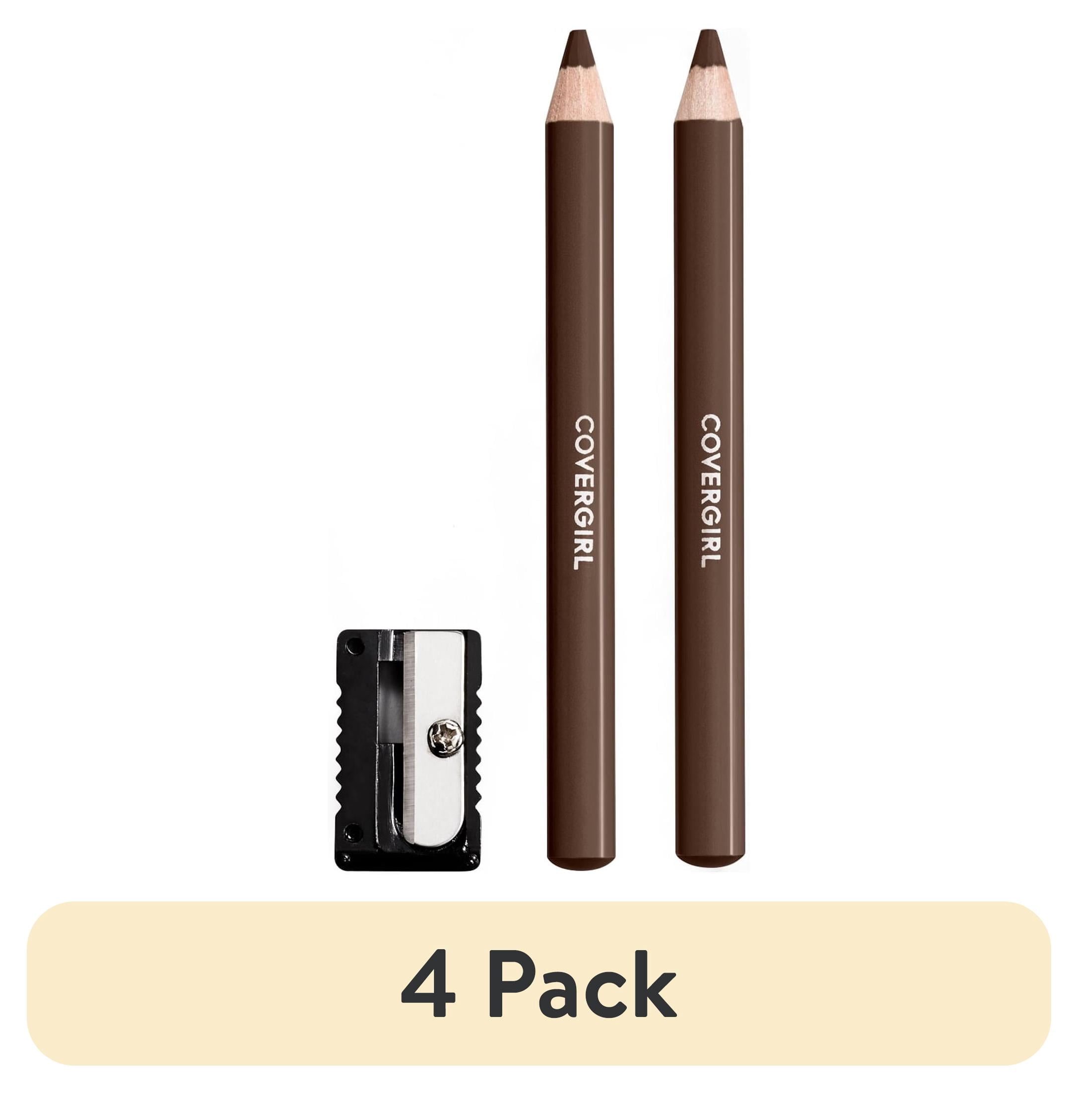 (4 pack) COVERGIRL Easy Breezy Fill + Define Eyebrow Pencil, Rich Brown