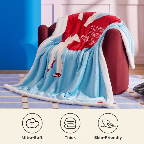 (4 pack) Cozy Comfort Marilyn Monroe Throw Blanket - Sherpa Fleece, 50x60 inches