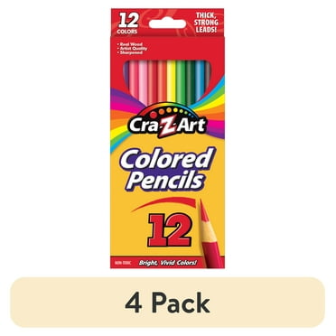 (4 pack) Cra-Z-Art Colored Pencils, 12 Assorted Colors, School Supplies, Classroom Supplies