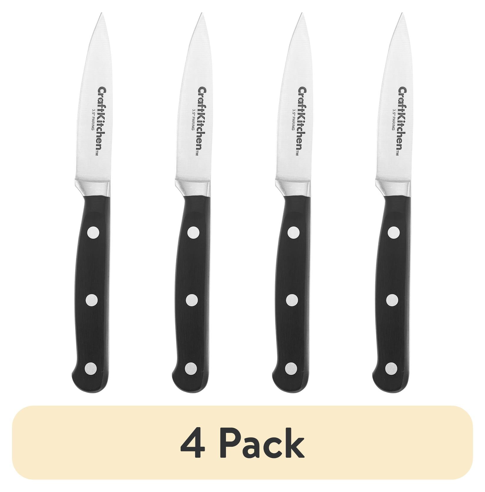(4 pack) Craft Kitchen Stainless Steel Paring Knife