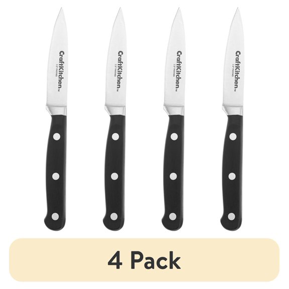 (4 pack) Craft Kitchen Stainless Steel Paring Knife