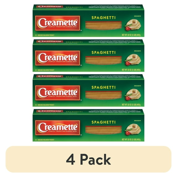 (4 pack) Creamette Spaghetti, 32-Ounce Box