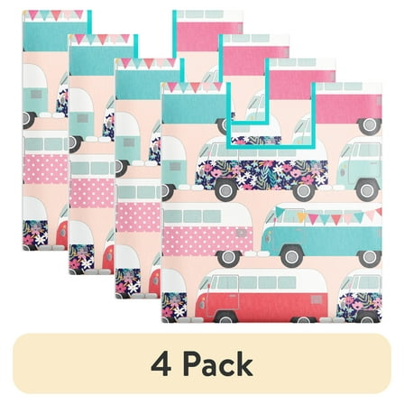 (4 pack) Create It 18"x21" 100% Cotton Fabric Campers Precut Sewing & Craft Fabric, Pink 1 Piece