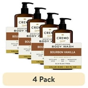 4 pack Cremo Mens Body Wash, Bourbon Vanilla Scent, 32 fl oz