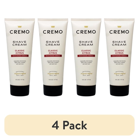 (4 pack) Cremo Original Concentrated Shave Cream, Classic, 6 oz